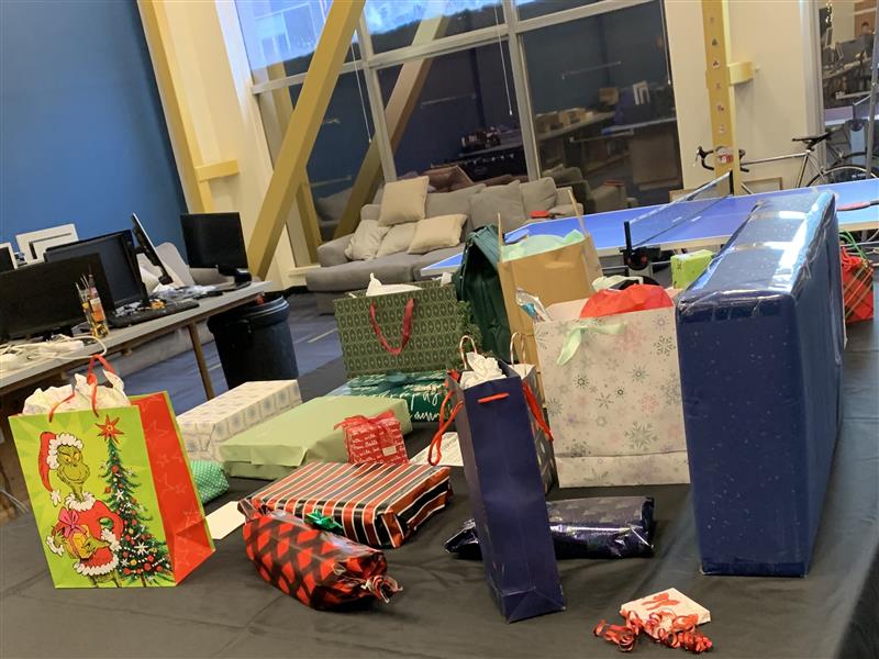 PC Professional white elephant presents on a table.